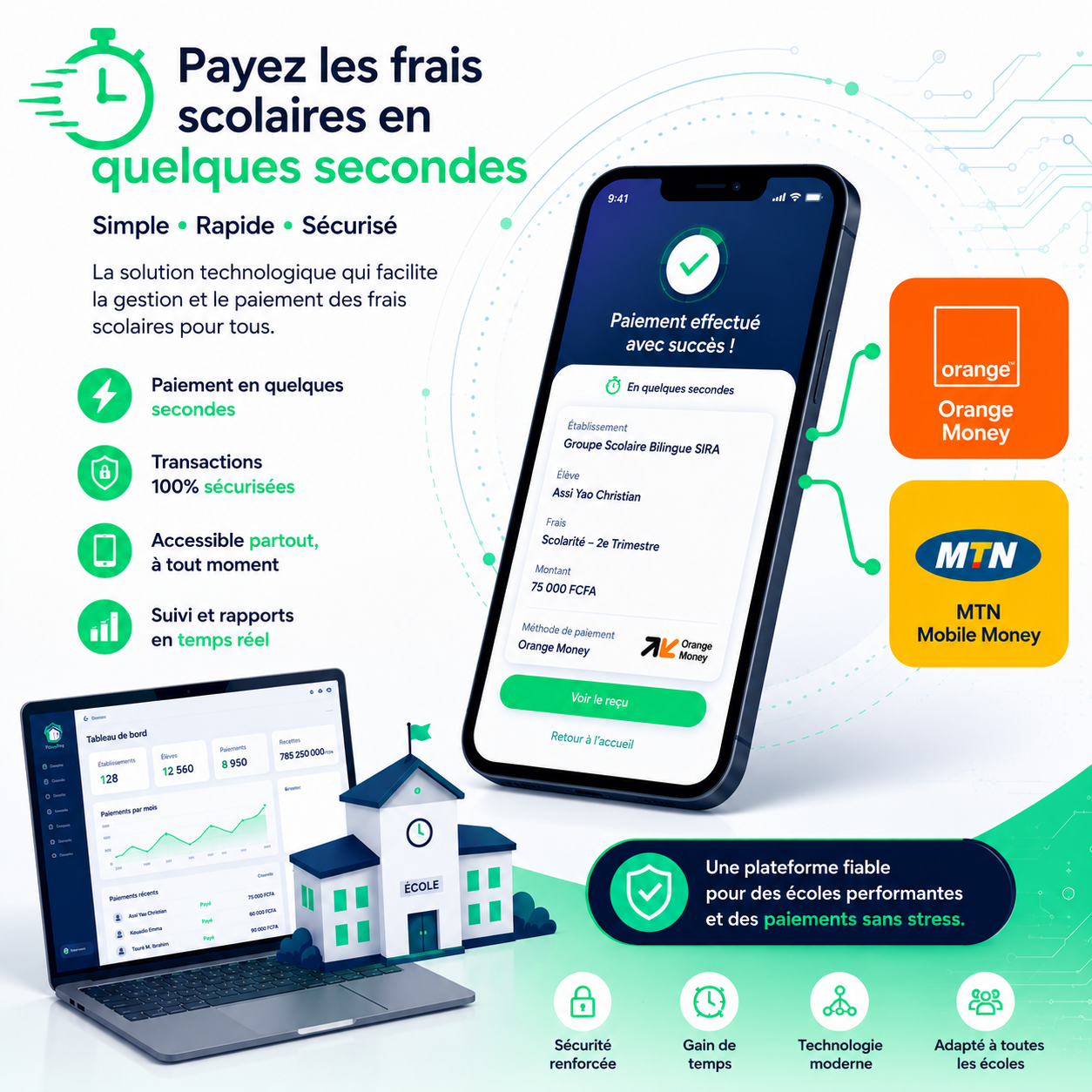 ÉduPay — payez les frais scolaires en quelques secondes